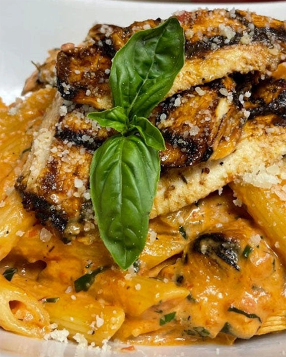 grilled chicken with penne